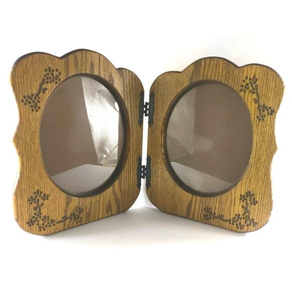 Home Made Hand Crafted Wooden Photo Frames Folding Cottage Core Cabin - Picture 3 of 11